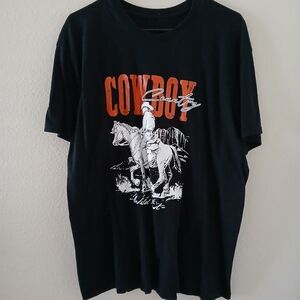 Black Cowboy Graphic T-Shirt